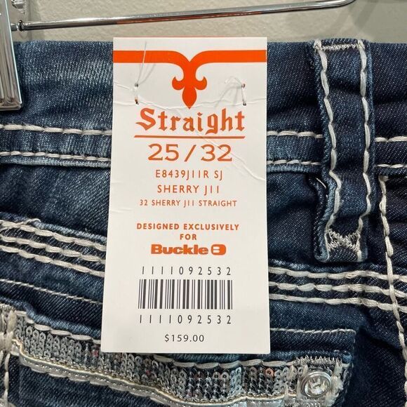 NWT Rock Revival Sherry Straight Jeans - Size: 25 / 32 - Picture 6 of 7